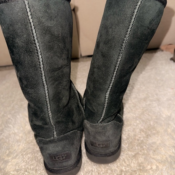 Black Suede Tall UGG Boots - Picture 3 of 3